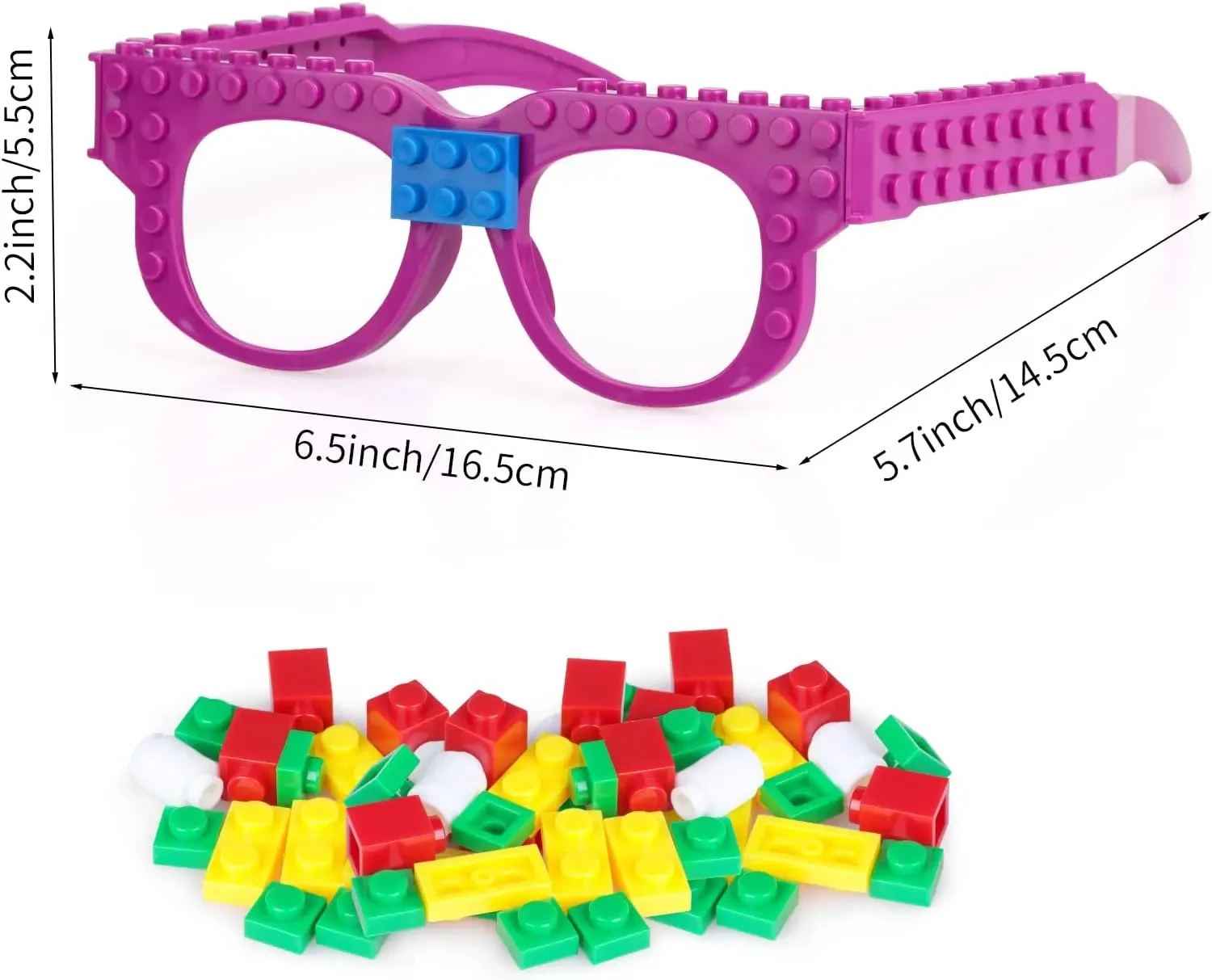 Dzieci imitacja DIY klocki do budowy okulary do montażu cząstek cegła kreatywne puzzle zabawki edukacyjne interaktywne rodzic-dziecko