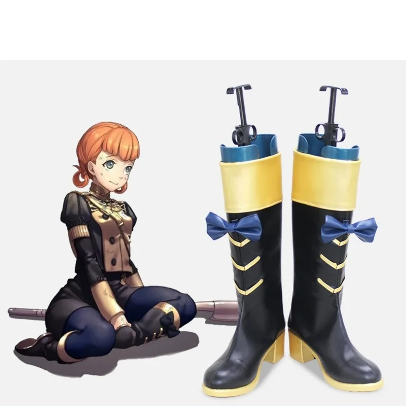 Fire Emblem: ThreeHouses Annette Cosplay Shoes Handmade Faux Leather Boots Shoes
