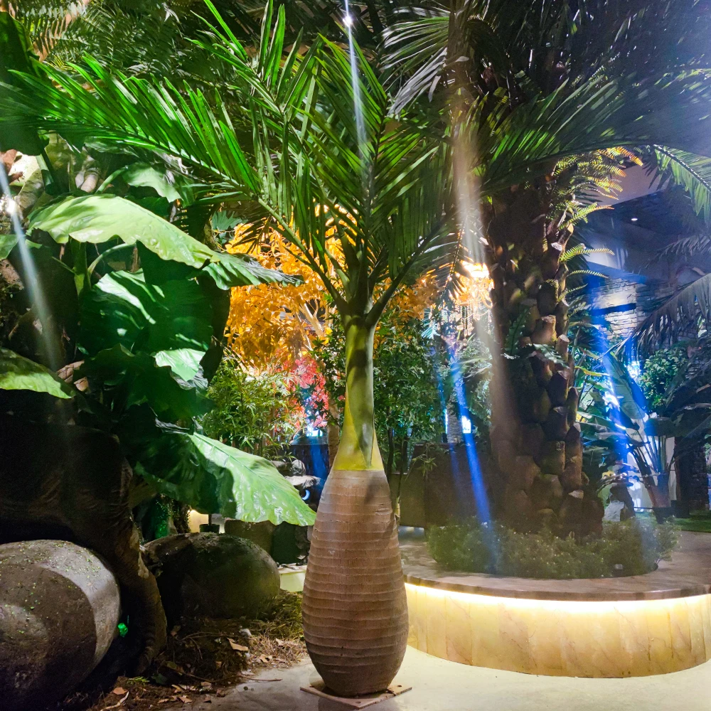 Large Fake Plants Tropical Palm Tree Customized High Big Artificia Bottle Palm Artificial Palm