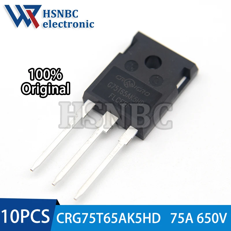 10PCS CRG75T65AK5HD G75T65AK5HD 75T65 TO-247 75A 650V IGBT Power Transistor 100% New Original