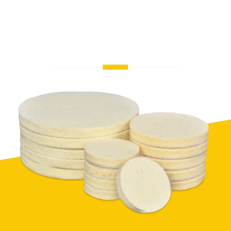 4-5 Inch Wool Felt Polishing Pads For Sander Stainless Steel Glass Mirror Polishing Wheel
