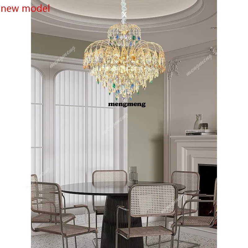 M138Light luxury French crystal bedroom chandelier American living room room dining room lamp