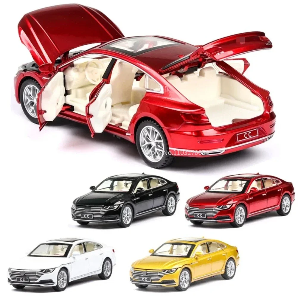 1/32 CC Alloy Car Model Toy With Sound Light Pull Back Function Simulation Diecast Vehicles Series Ornaments For Child Boys Toys