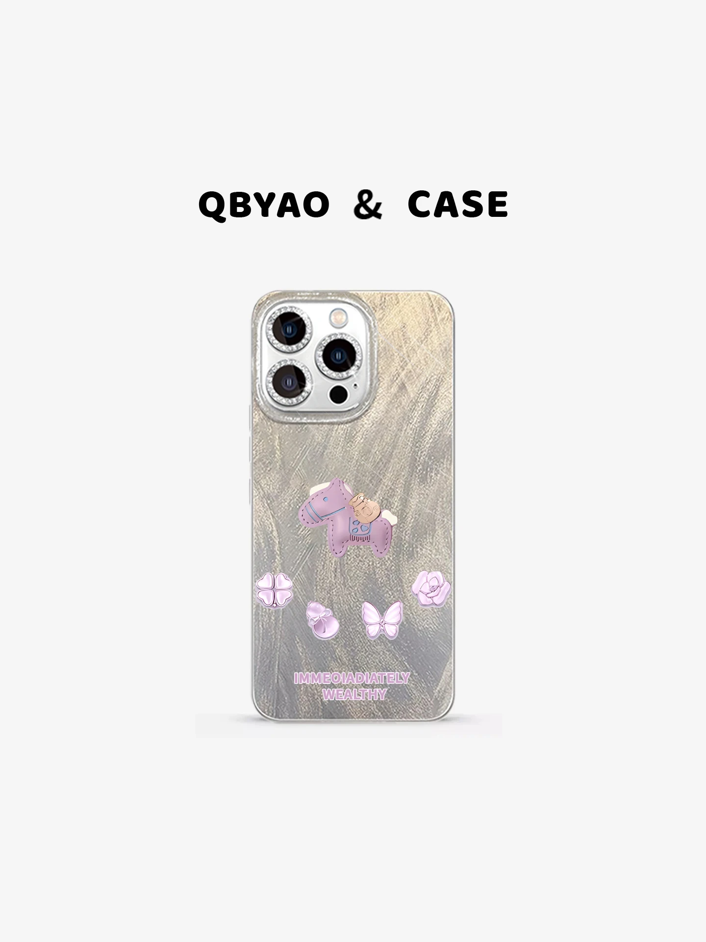 

Jiabeiyao Silicone Phone Case Full Cover with Chain Anti-Fall for 16Promax Creative Cartoon Design Unique Small Batch