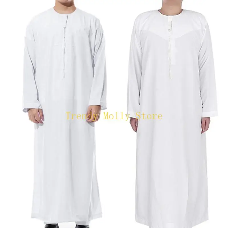 Musulmani maschi N5KB Abbigliamento saudita jubba thobe thobe thobe abito kaftan per ogni giorno