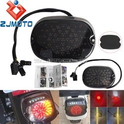12v Motorcycle LED Tail Light Turn Signal Brake License Plate Lamp For Harley Dyna Road King Electra Glides FLHRSE XL FLST FXST