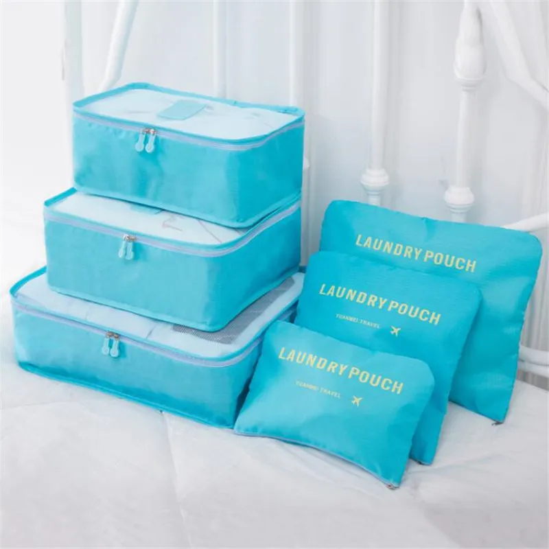 

6PCS Travel Organizer Storage Bags Suitcase Packing Set Storage Cases Multifunction Portable Luggage Organizer Clothe Travel Kit