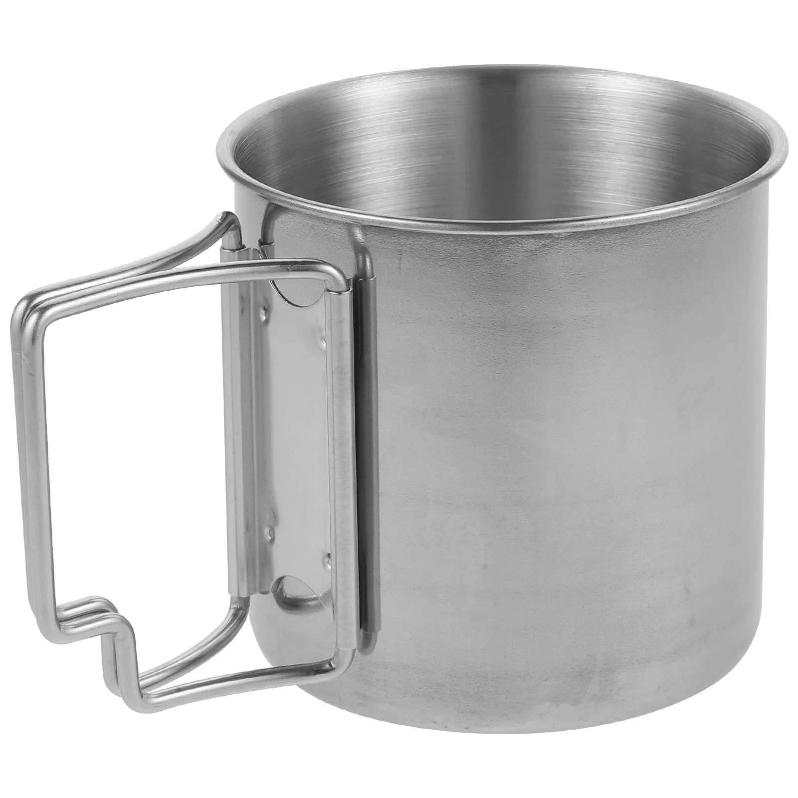 

Stainless Steel Outdoor Water Cup Foldable Handle Portable Metal Coffee Mug Camping Tea Drinking Cup Travel Camping Cups Metal