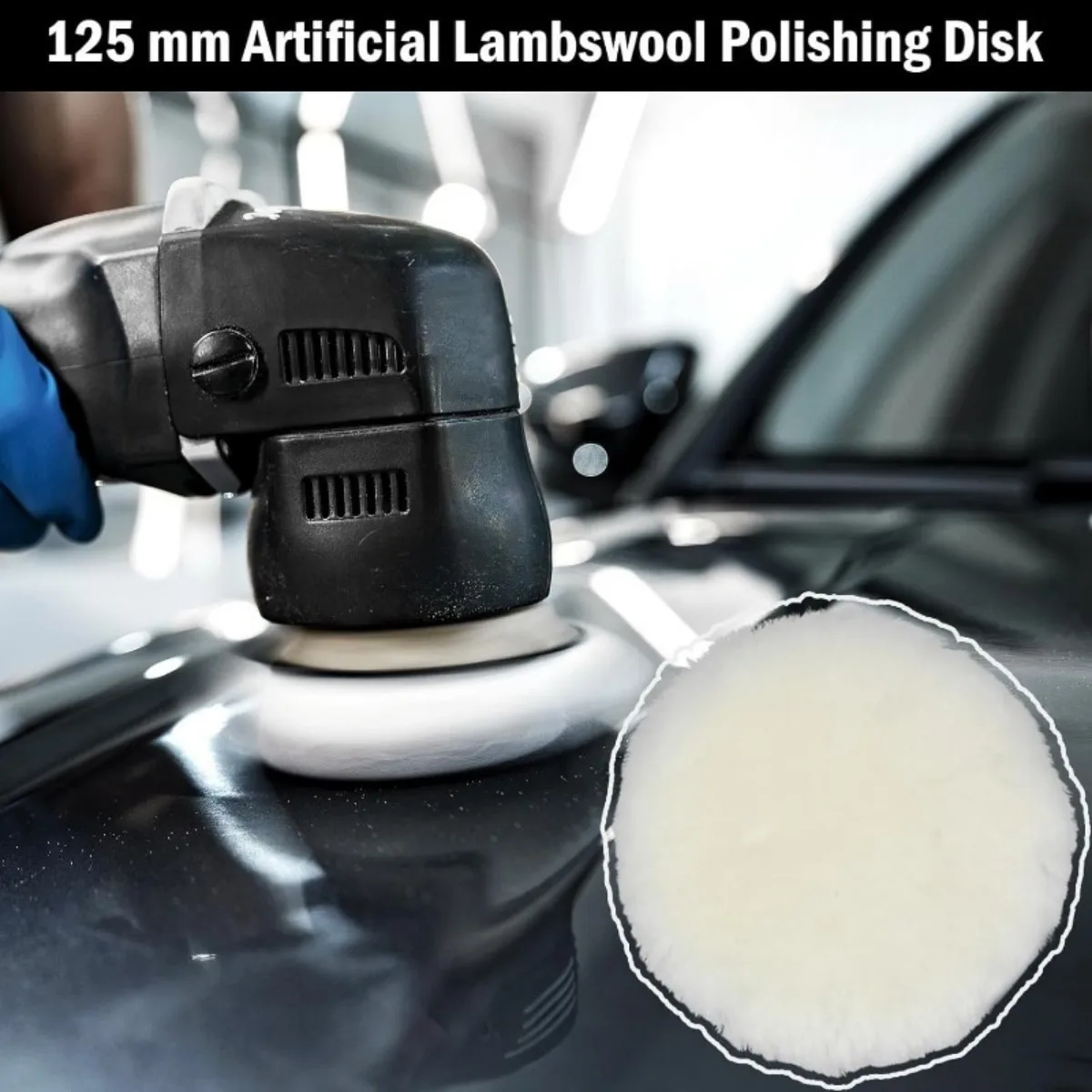 5-inch polishing ball, car polishing pad, compatible with rotary and random track polishing machines/sanding machines