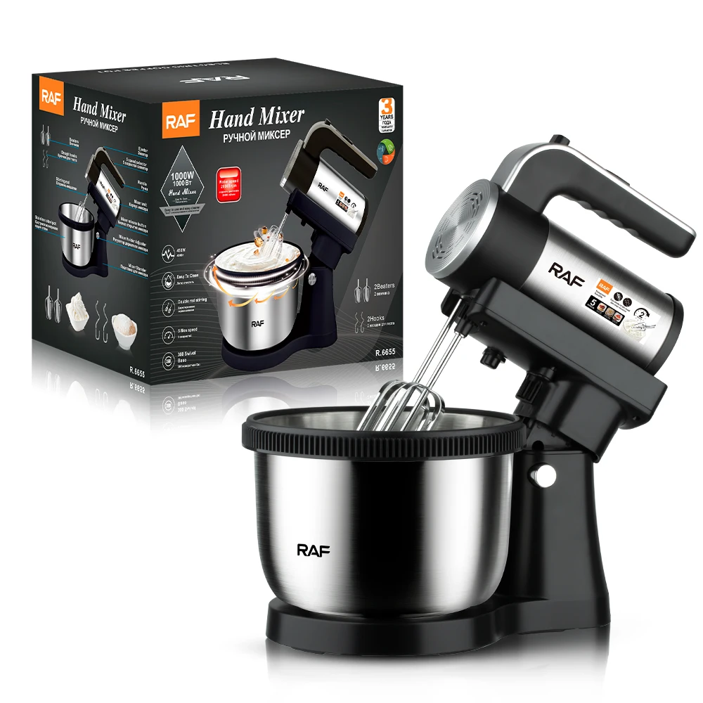 

Arrival Hand Mixer Electric 450W Easy To Clean 360 Swivel Base 5 Files Speed Double Rod Stirring Food Domestic