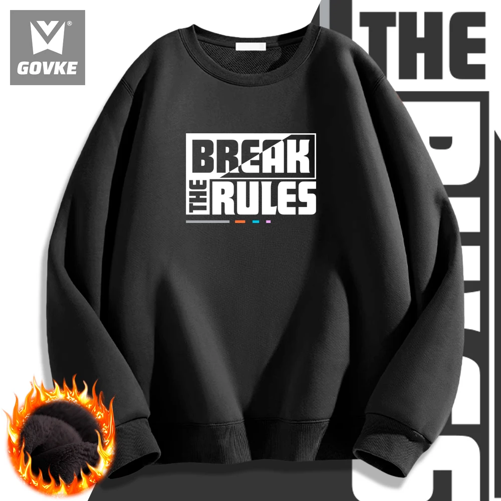 Break The Rules New in Hoodless & Sweatshirts Autumn and Winter Thick Men's Hoodies Individuality Brand High Quality Hoodless