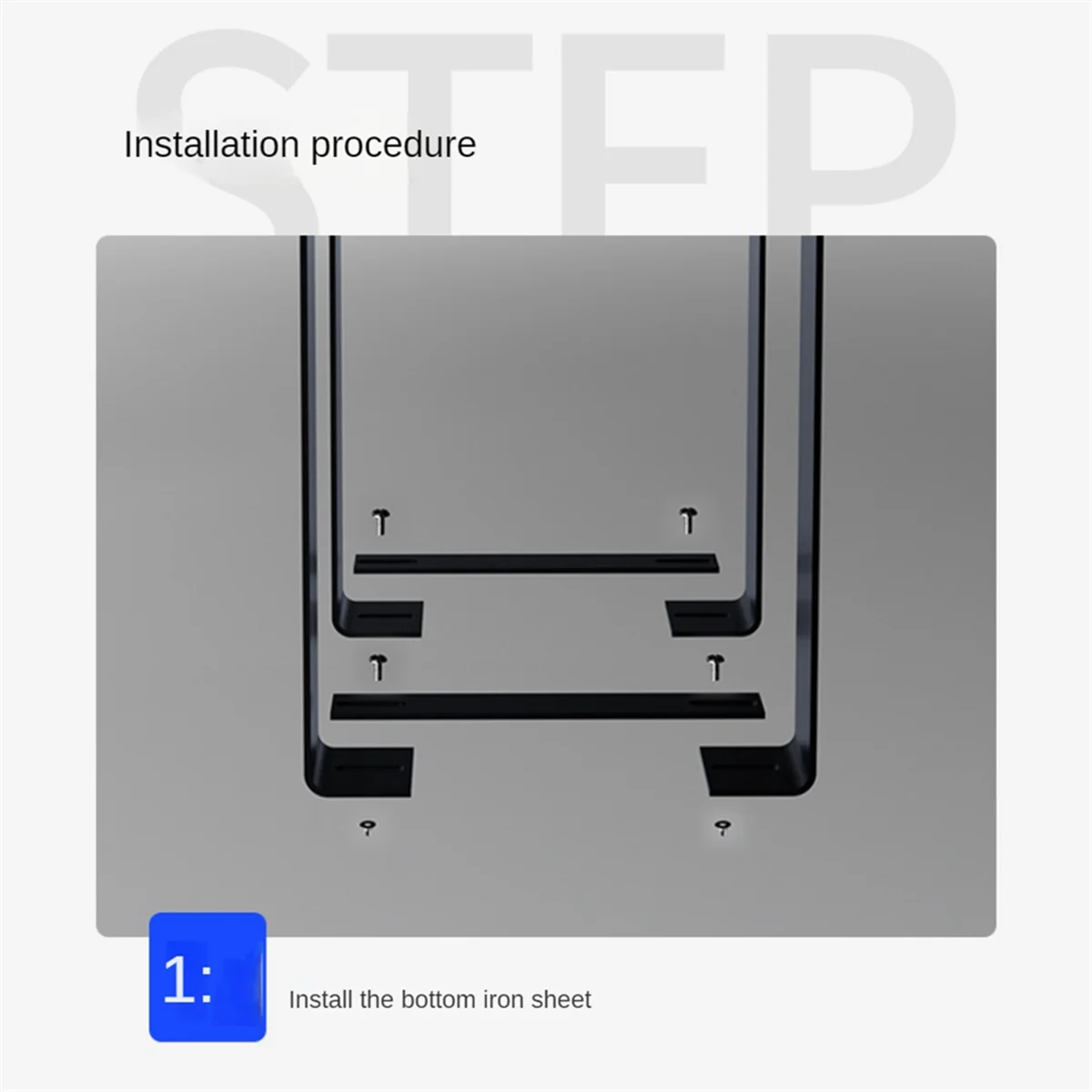 

ONGE 1 Set Under Desk PC Mount Bracket for Computer Case Computer Mainframe Hanger Host Box Stand Bracket Rack Black