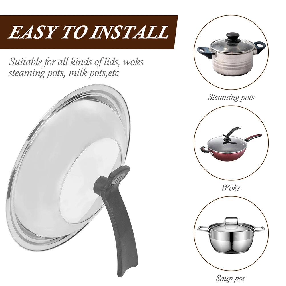 

Cookware Lid Thickened Pot Pan Top Cover Stainless Steel Universal Lids for Cooking