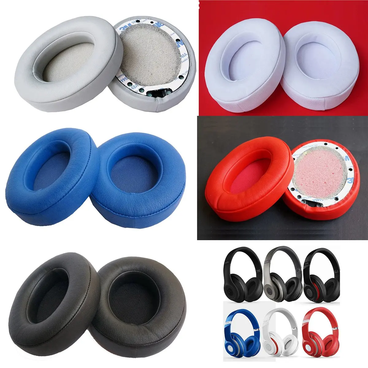 V-MOTA Studio 2 Ear Pads Compatible with Beats Studio 2.0 / Studio 3.0 Wireless B0500 / B0501 Headphone, Replacement  Parts(Red)