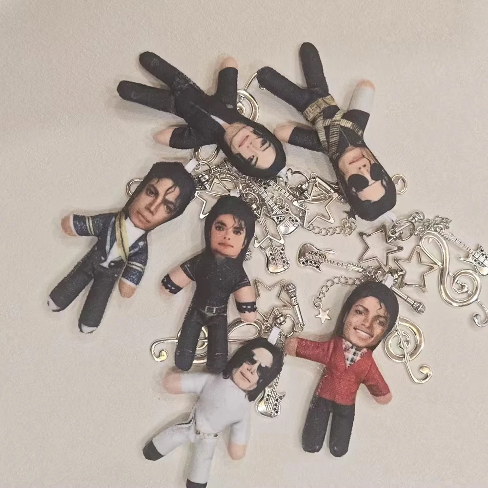Handmade beadwork, New Style Michael Jackson Cosplay Prop Doll, plush stuffed figure, keychain