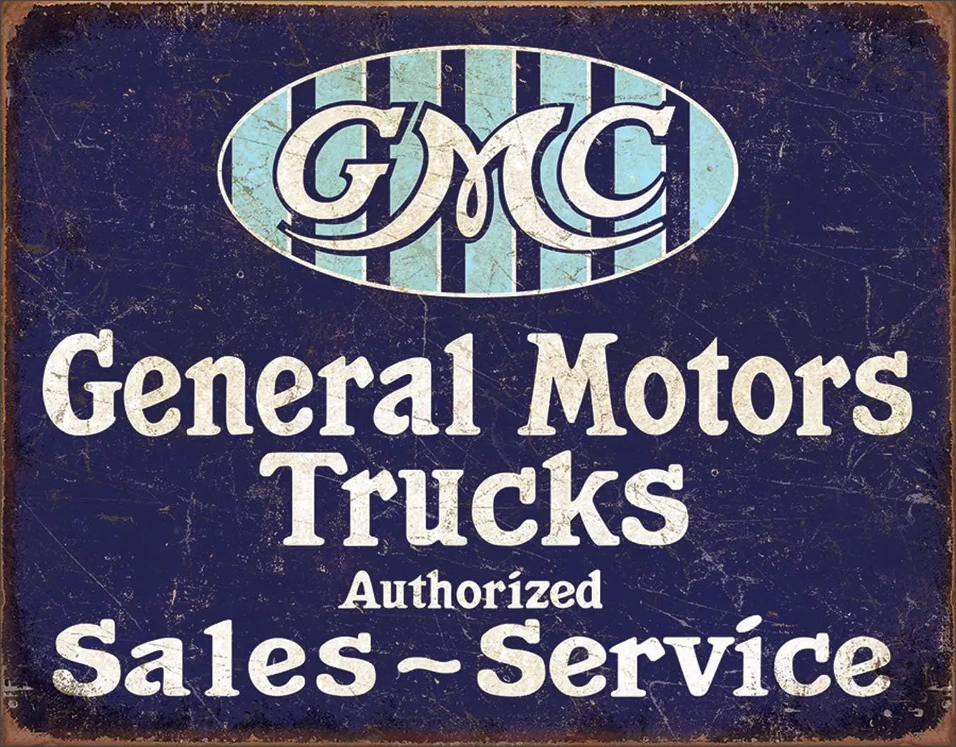 Desperate Enterprises Trucks Authorized Sales ~ Service Tin Sign - Nostalgic Vintage Metal Wall Decor - Made in USA - 16 sign