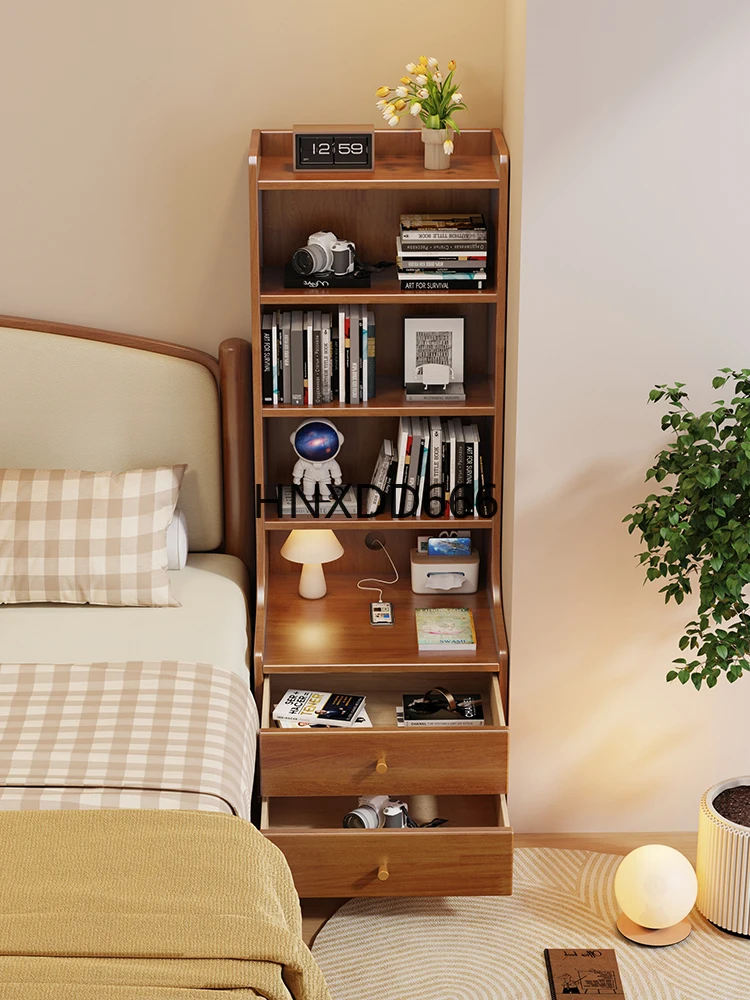 Elevated bookshelf Floor shelf Integrated wall bookcase