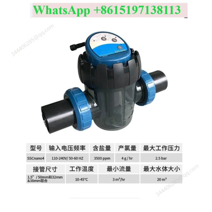 Swimming Pool Salt Chlorine Electrolyzer Water Sterilizer Equipment Chlorination Machine Salt Machine Swimming Pool