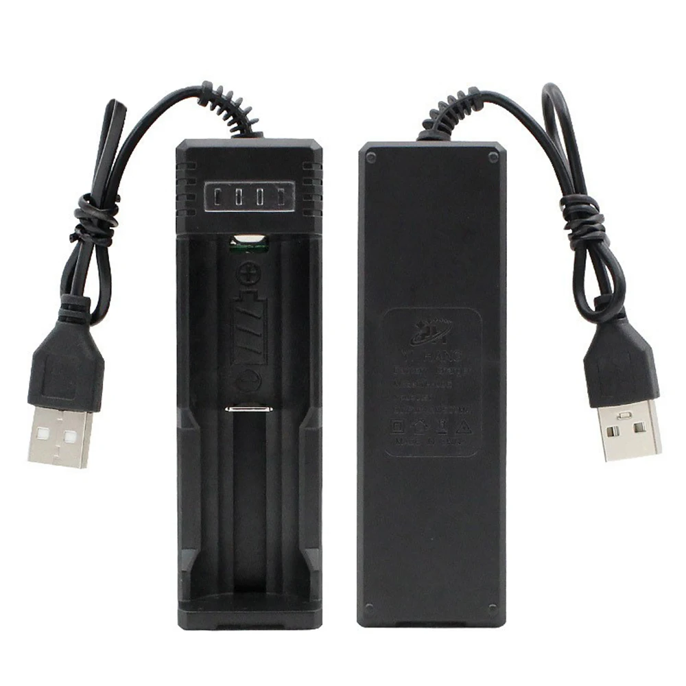 Caricabatterie universale USB Smart Single Slot 18650 caricabatterie al litio per torcia giocattolo 18350 18500 18650 14500 14650 26650 3.7V-4.2V