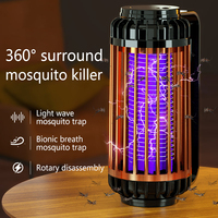 2024 New Electric Shock Mosquito Killer Lamp USB Fly Trap Zapper Insect Killer Repellent Anti Mosquito Trap For Bedroom Outdoor