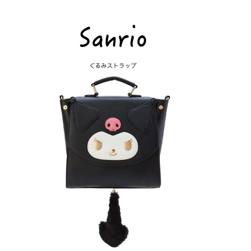 Sanrio Anime Peripheral Kuromi High Quality Backpack Kawaii Single Backpack Cute Students Handbag Fashion Goes With Everything