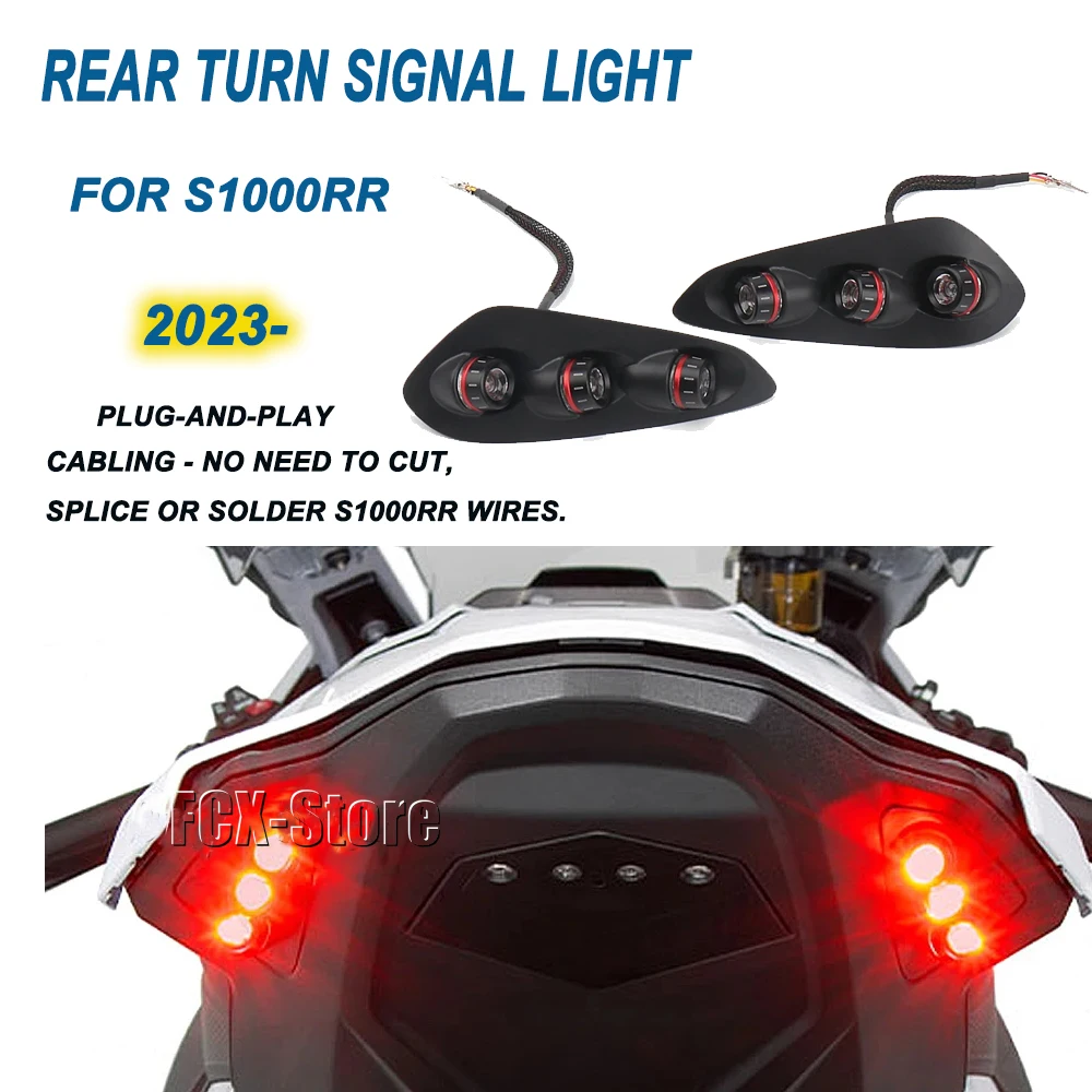 New Flashing Turn Signals Motorcycle LED Lights Rear Blinker Indicator Tail Light For BMW S 1000 RR S1000RR s1000rr 2023-