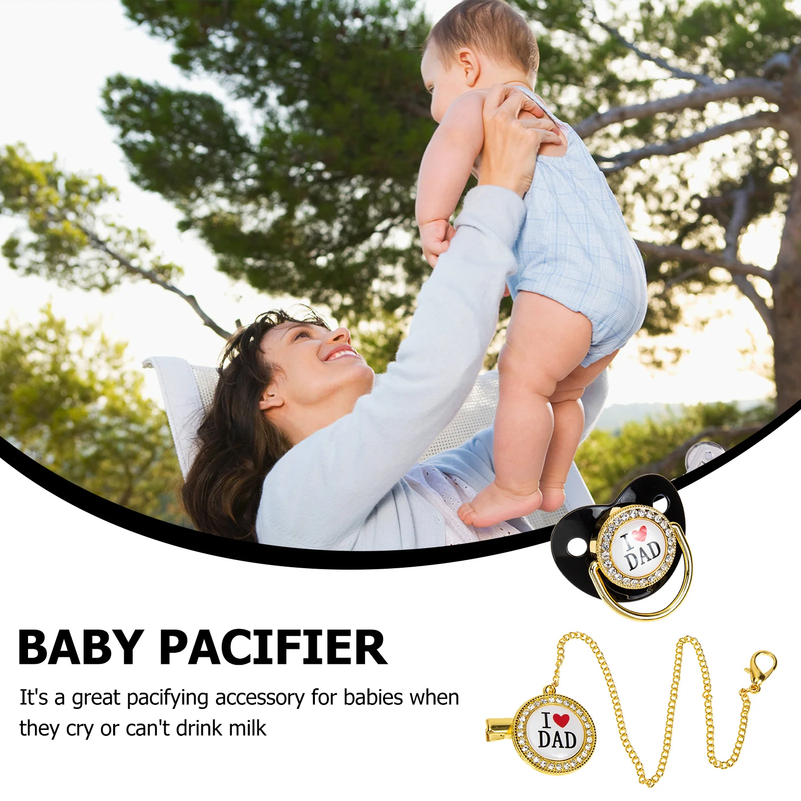 

Baby Pacifier Silicone Clip Safe Infant Soothing Teething Chewing Plaything Newborn Biting Accessory Baby Pacifier