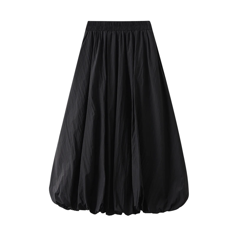 Women Vintage Balloon Long Skirts Elegant Fashion High Waist Flowy A-Line Skirts E-Girl Aesthetic Y2K Grunge Puff Ball Skirt