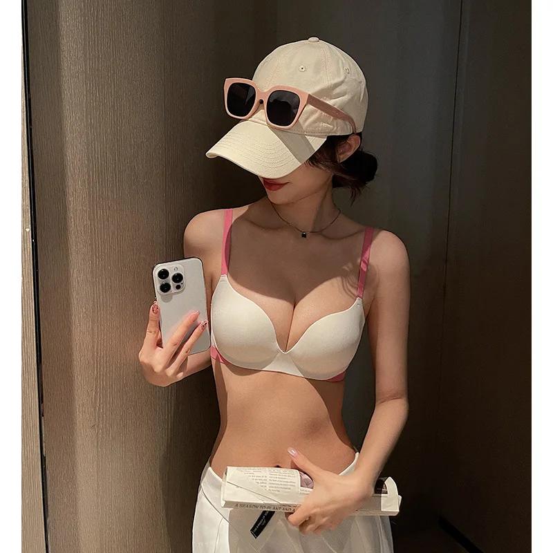 Dopamine, non-scar underwear women small breasts gather large non-steel ring pull-up collection vice bra bra