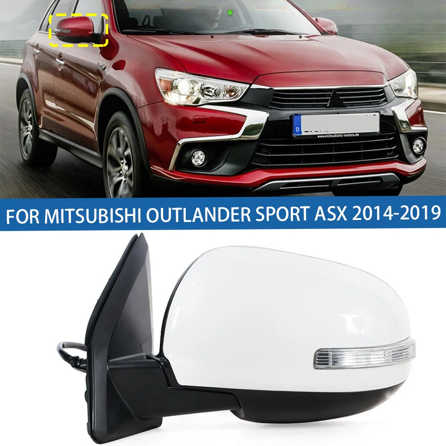 

For Mitsubishi Outlander Sport ASX 2014-19 Rearview Mirror Assembly Accessories Auto Side Mirror Reflector Led Turn Signal Light