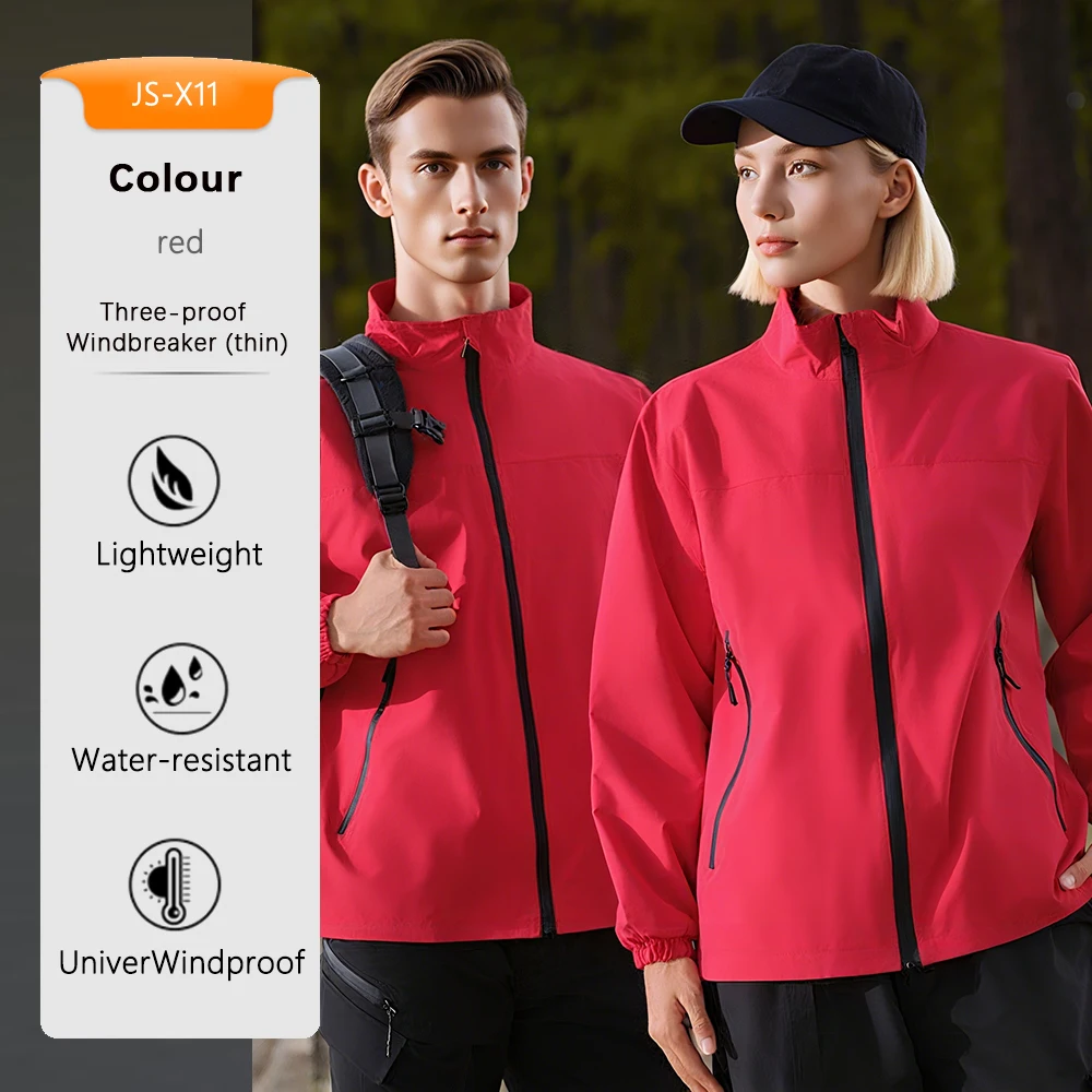 

Stand Collar Zip Up Jacket Men Women Outdoor Windbreaker Coat Casual Lightweight Breathable Autumn Sportswear Long Sleeved Tops