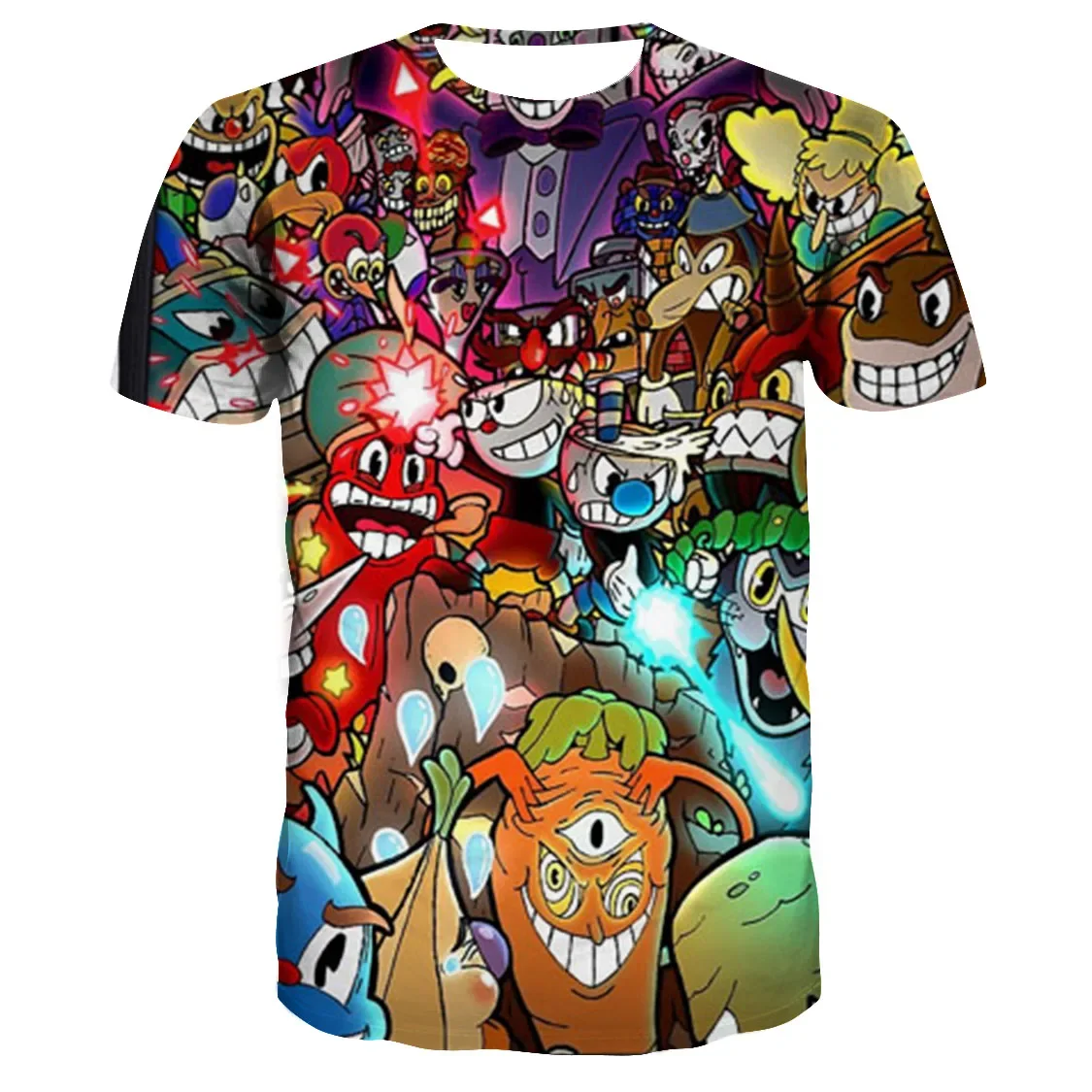 

Kawaii Hot Game Cuphead Mugman 3D футболка летняя модная детская повседневная футболка унисекс для мальчиков и девочек футболка большого размера детские топы