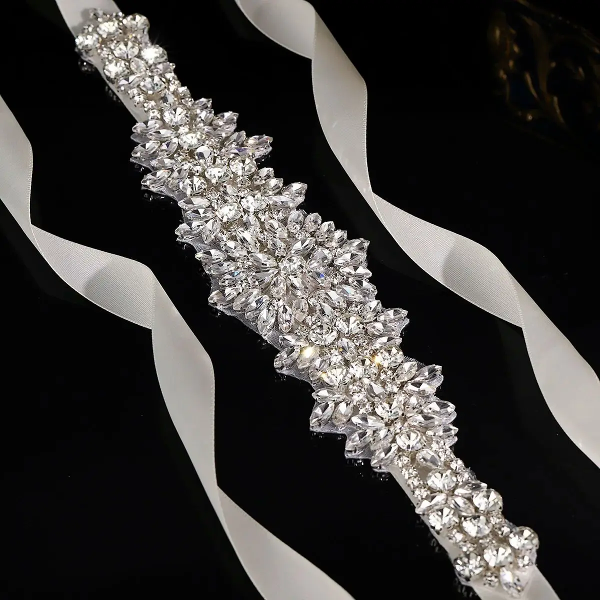 

Свадебный пояс со стразами, роскошные свадебные ремни, пояс белого цвета слоновой кости, лента цвета шампанского для женщин, вечернее платье, украшения для невесты