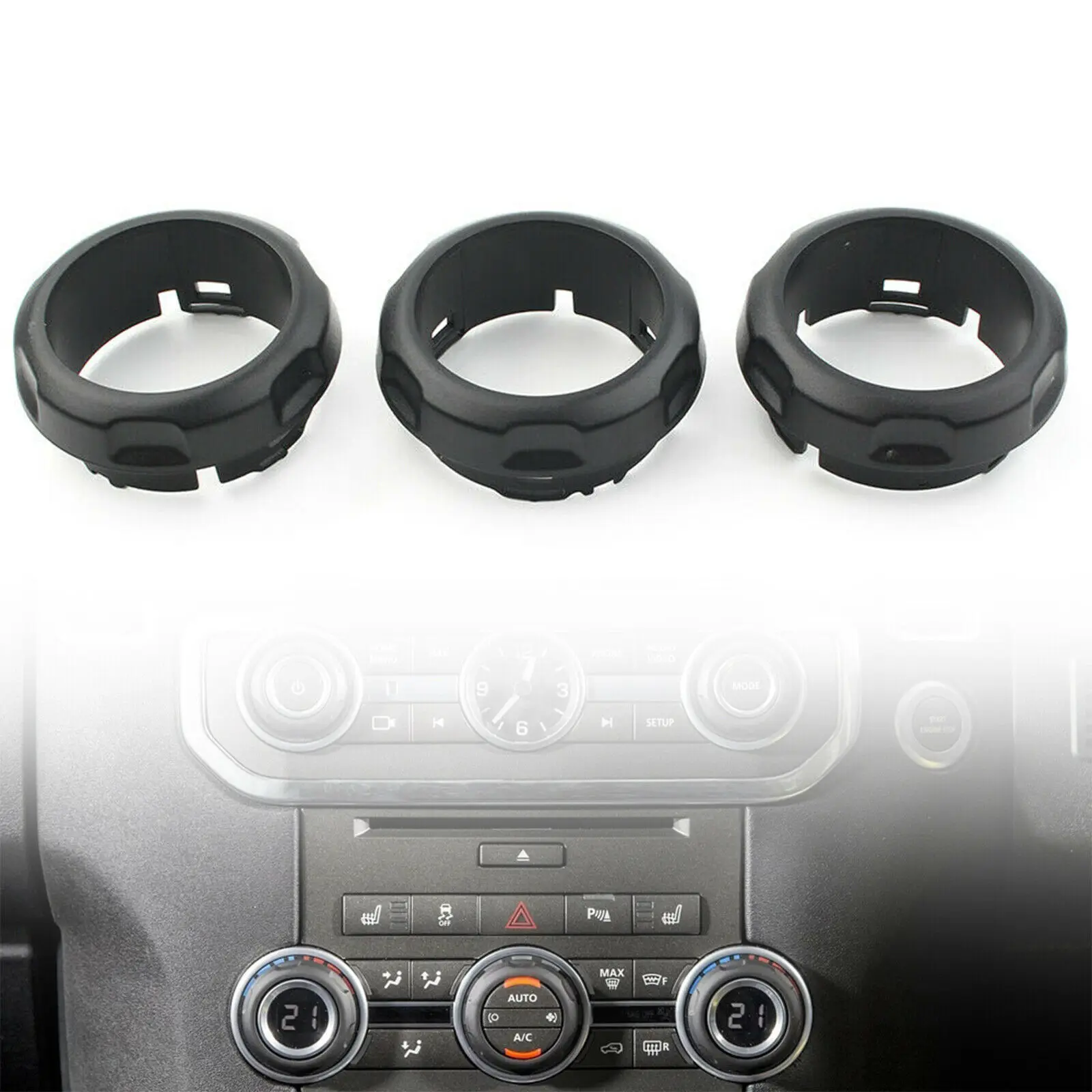 For Land Rover Discovery 4 AC Swicth Knob Trim Fittings Hot Sale Replace 3pcs Replacement Air Conditioning Knob