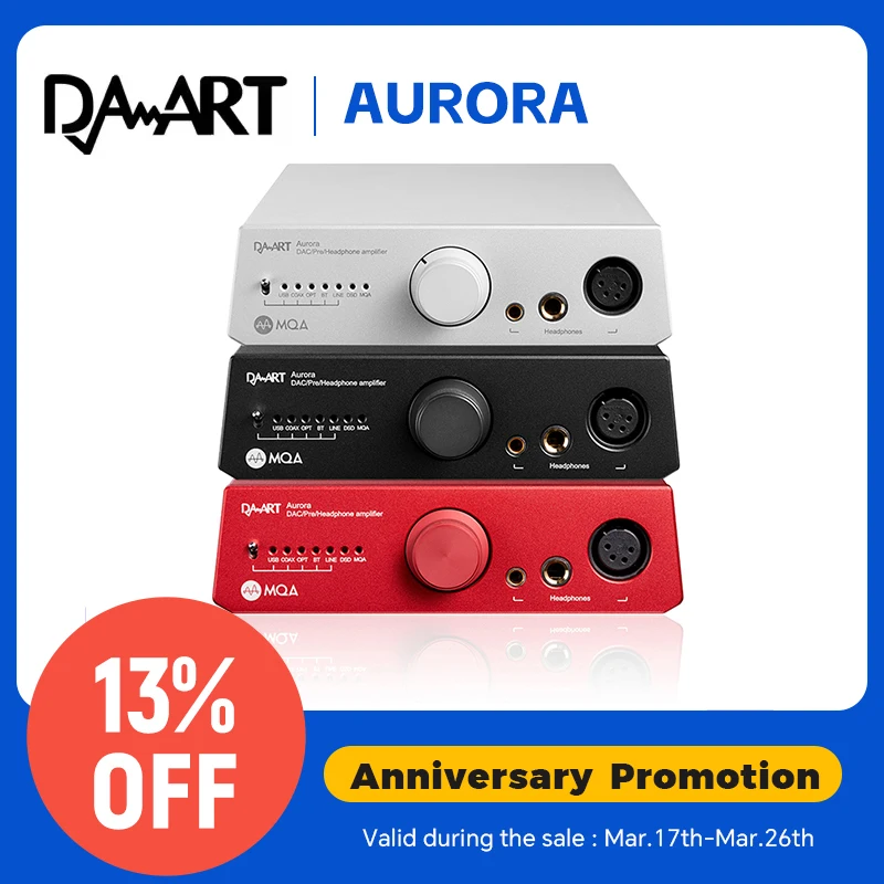 DAART Yulong Aurora MQA Decoder ESS9068AS*2 DAC Headphone Amplifier DSD512 32Bit/768kHz