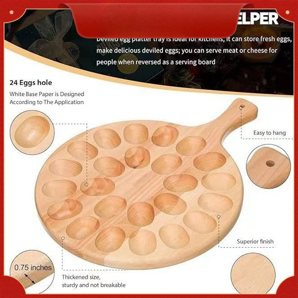 Wooden Egg Storage Box Eggs Tray Home Storage Rack Multi-Compartment Eggs Holder Kitchen Cooking Refrigerator Keep Fresh Tools