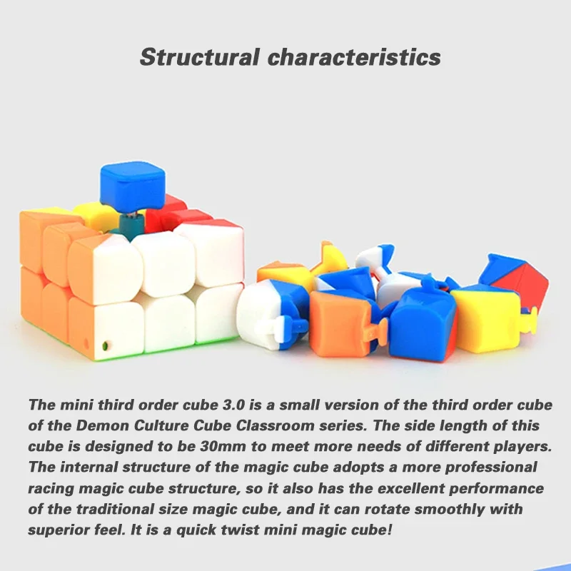 3 centimetri Mini 3x3x3 Cubo Magico Portachiavi Giocattoli Educativi Professionali Portachiavi Cubo Magico Puzzle Per Bambini Giocattoli Educativi