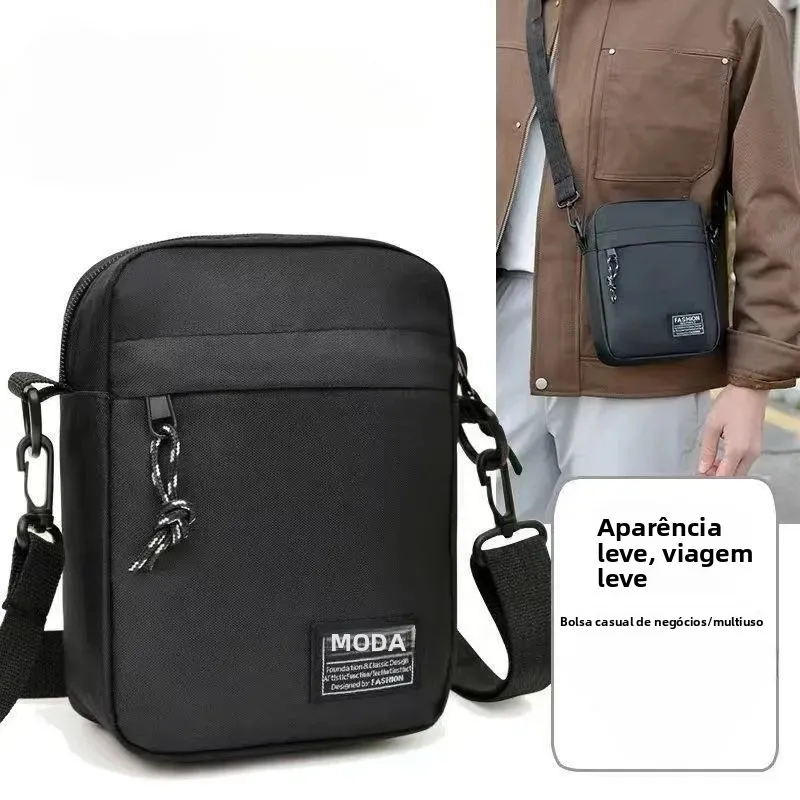 Bolsa Transversal Masculina de Verão Leve e Portátil, Mochila Pequena para Deslocamento, Bolsa para Celular Ideal para o Trabalho