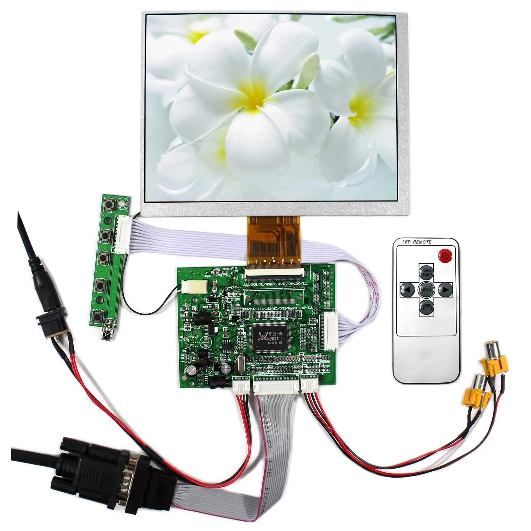 

VGA AV LCD Controller Board With 7" CLAA070MA0ACW 800X600 LCD Screen