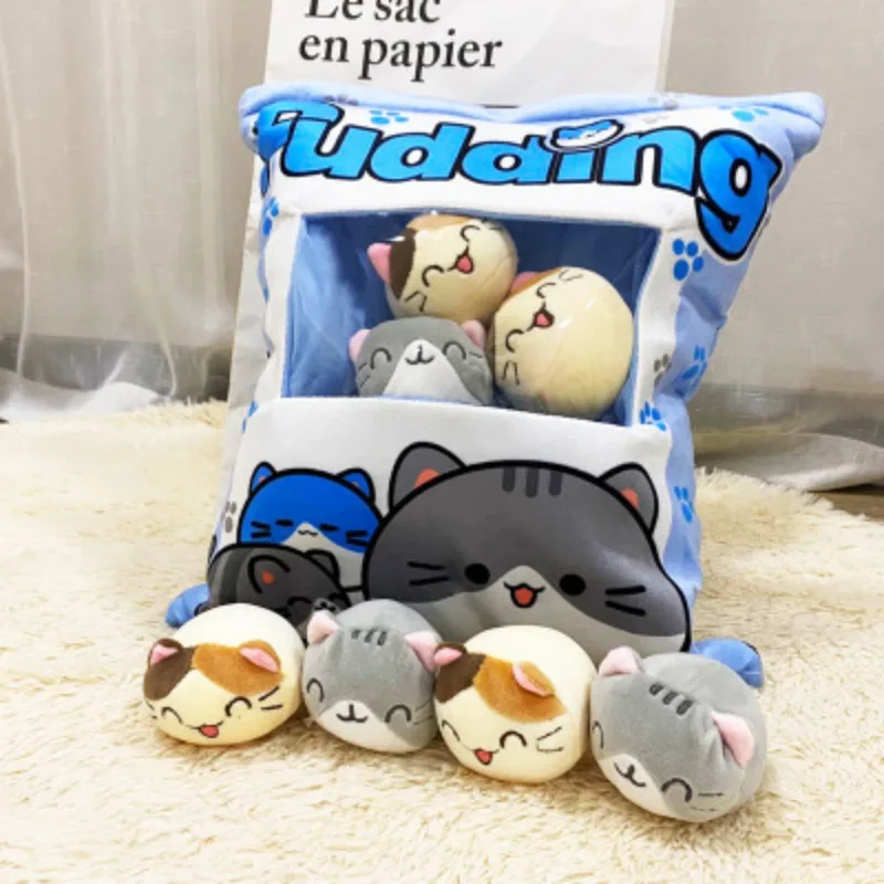 Kawaii Mini Animal Throw Pillow Fun Snack Zipper Bag Cushion Cartoon Decorative Pillow Soft Stuffed Sofa Cushion Home Decoration