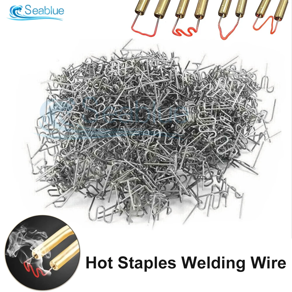 500pcs Bumper Plastic Welding Gun Machine Stainless Steel Wire Car ABS PVC nail Repair 0.6mm 0.8mm Pre cutting Available Select