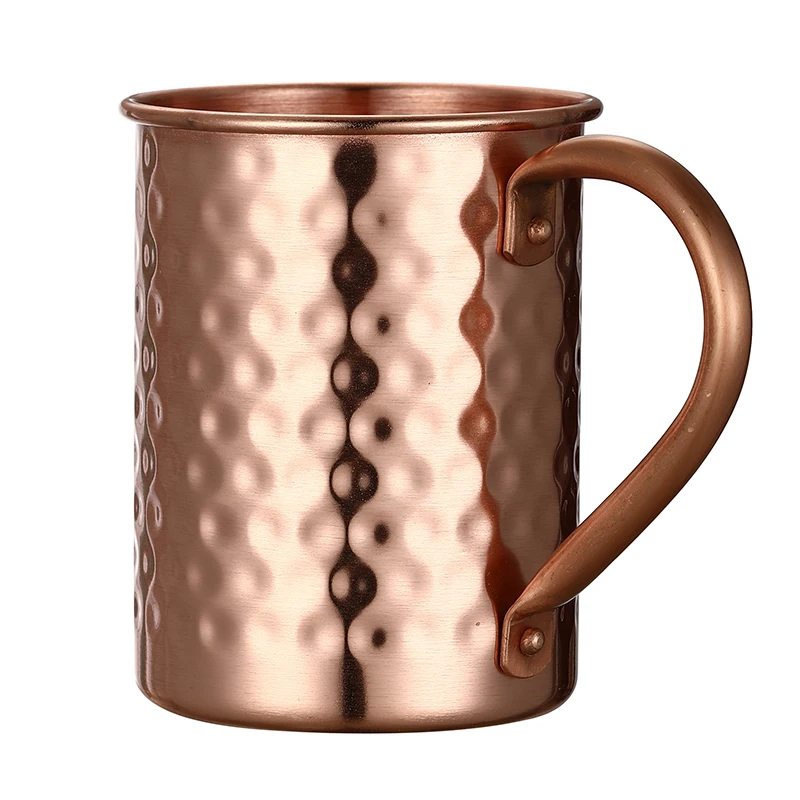 4PCS 400ML Moscow Mule Pure Copper Mug: 100% Solid Copper Cup, Perfect for Russian Moscow Mules