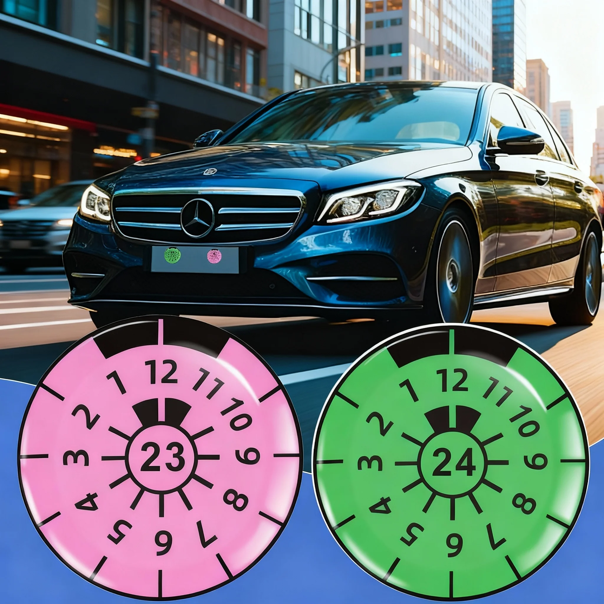 

2Pcs 3D Gel Stickers For German License Plates DIY Raised Decals Waterproof & UV-Resistant Car Badge Emblem