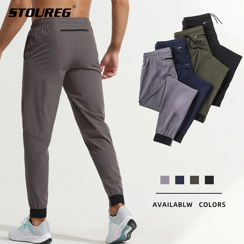 Pantalones deportivos elásticos para hombre, pantalones para correr, pantalones para correr, entrenamiento, pantalones deportivos para gimnasio, pantalones de chándal informales para Fitness al aire libre