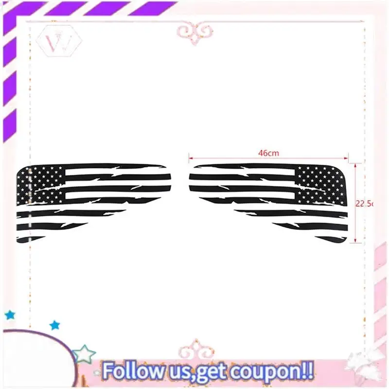 

Easy To Use Window Decal Rear Window Distressed Flag Sticker For Ford Mustang 2008 2009 2010 2011 2012 2013 2014