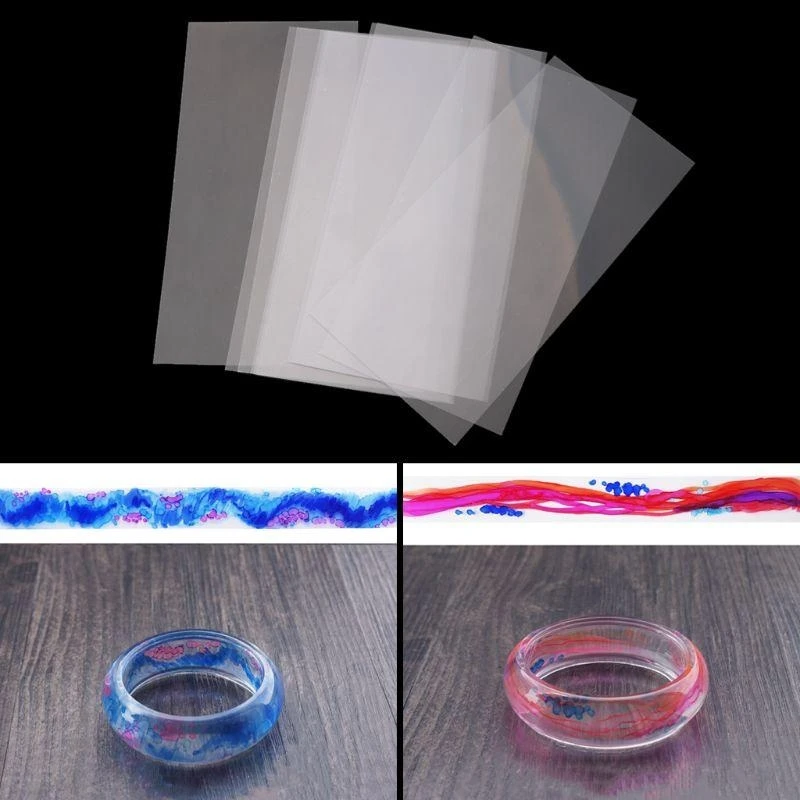 

J78F 10 Pcs Clear Film Convenient Ink-style Film Fillings for Jewelry Epoxy Ring Mold