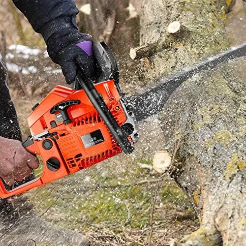 62cc Gas Chainsaw with 20in Bar, 2-Cycle Chain Saw for Firewood Tree Saw | For tree cutting firewood logging