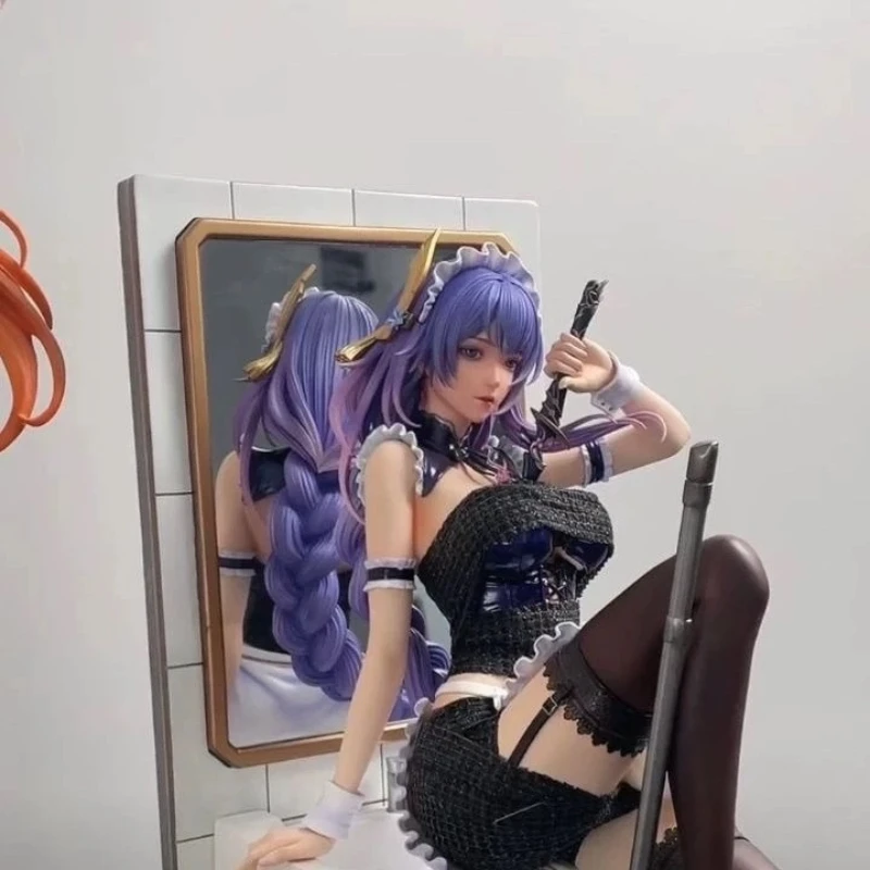 41 سنتيمتر رايدن شوغون في الحمام فتاة جميلة أنيمي اليدوية عمل أرقام سطح المكتب حالة تزيين هدية مزخرفة #4