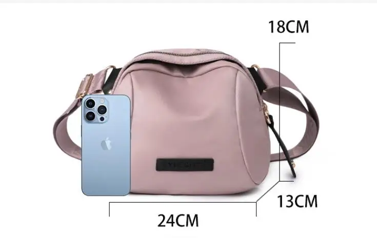 Bolsa feminina Oxford Leisure Color, bolsas de peito com todos os fósforos, bolsas de cinto mensageiro, 2023