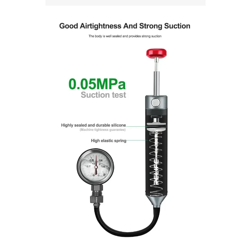 RELIFE RL-084 Pro Solder Sucker Manual Vacuum Suction Tin Gun Aluminum Alloy for PCB Soldering Removal Spot Welding tool view 3